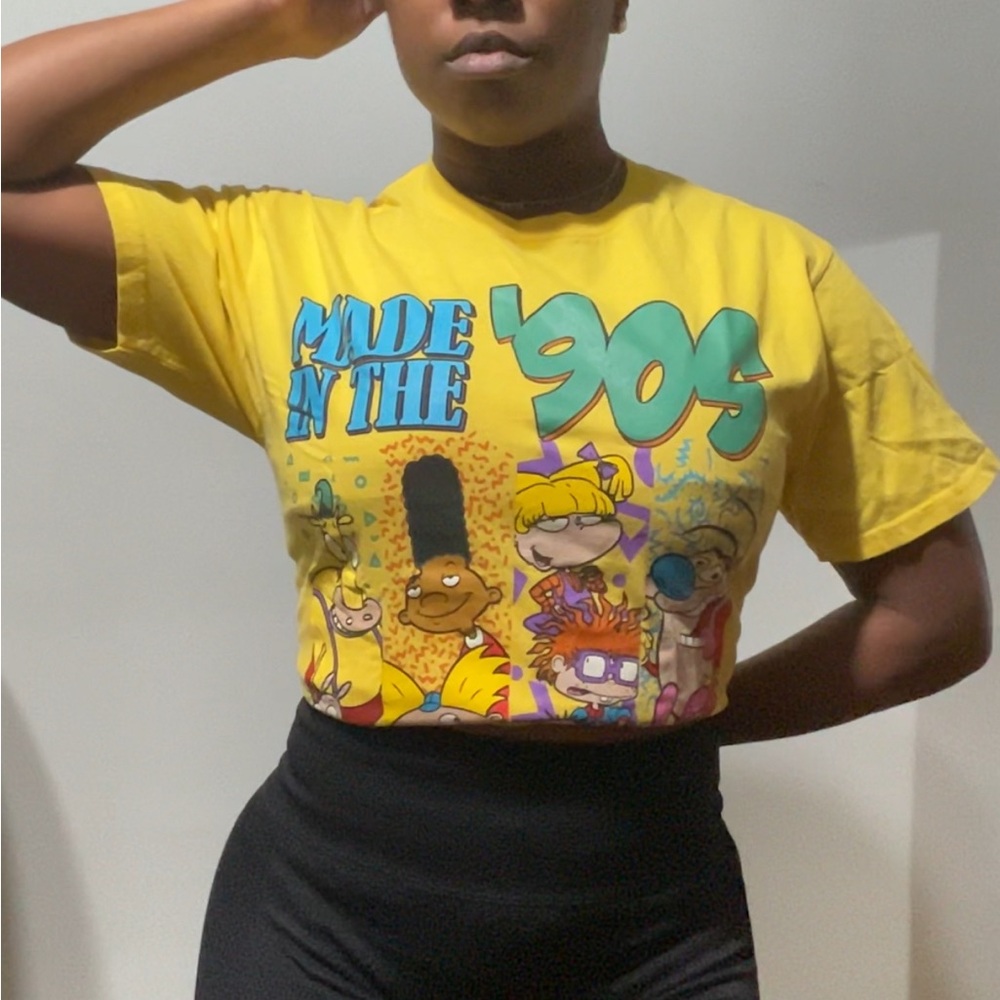 Yellow Nickelodeon graphic tee shirt